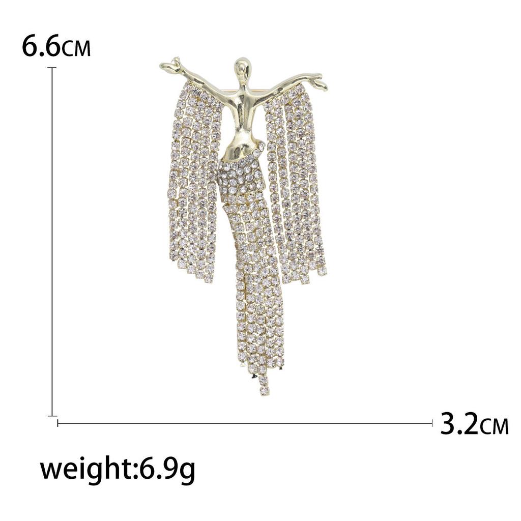 Luxury Temperament Fringed Corsage Creative Clothing Pendant Accessories Personalized Elegance Brooch Pin