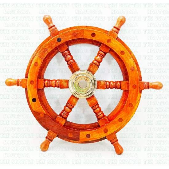 12" морское античное деревянное анкерное колесо руля корабля для оформления