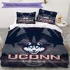 UConn Huskies Pattern Bedding,Quilt Set Quilt Cover Pillowcase Home Birthday Gift (1*duvet cover+2*pillowcase,without core)ZSJT0917267
