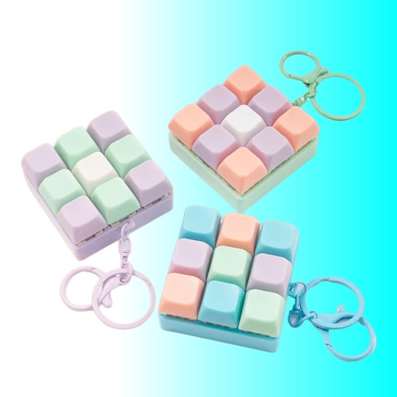 Игрушка-фиджет 9 клавиш клавиатуры для снятия стресса для взрослых, антистресс-игрушки, пальцевые игры на клавиатуре против стресса