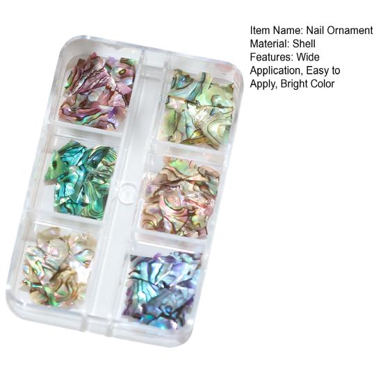 1 коробка для украшения ногтей неправильной формы, ультратонкий яркий цвет, блестящая поверхность, экологически чистый меняющий цвет декор для ногтей, маникюр
