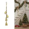 Shabby Chic Metal Cow Bell Hanging Decoration Rustic Vintage Cluster Bell On Rope Home Christmas Party Wall Hanging Decorative Jingle Bell