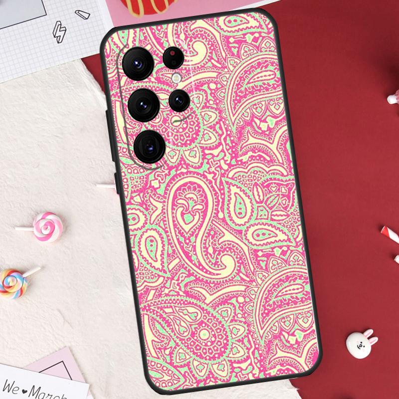 Paisley Pattern Case For Samsung Galaxy S24 FE S20 FE S21 S22 S23 S25 S26 Ultra S10 Plus S25 FE Cover Shell