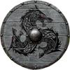 Medieval Fenrir Grey Wolf Shield Authentic Bettleworn Viking Battle Ready Shield Handmade Shield for Battle