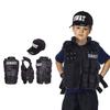 Halloween Costume Cosplay SWAT Kids Vest Hat Men Costume Police Tactical Vest Military Army Cap (Vest + Hat) 2-Piece Set Unisex Barsado