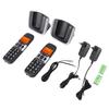 Беспроводной телефон DECT 6.0 с 2 трубками, полнодуплексная блокировка вызовов, большая кнопка громкой связи для