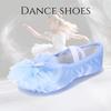 Детская обувь для танцев Сатиновые туфли «кошачья лапка» для девочек Дышащие балетные туфли для сцены