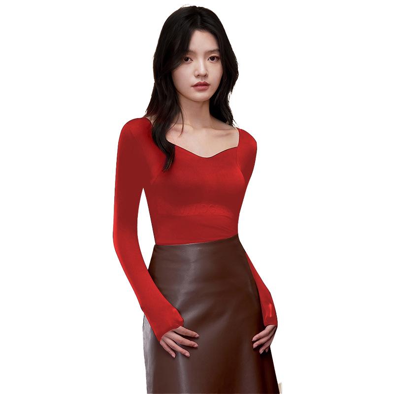 Женский антибактериальный термотоп Camellia — без бюстгальтера, теплый и легкий для осени/зимы