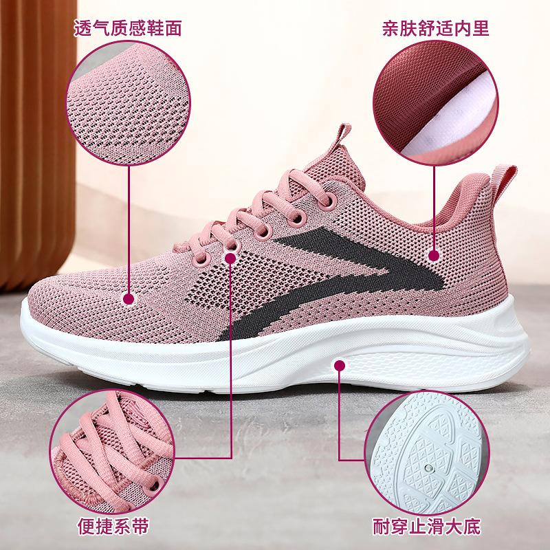 Running Shoes 2025 Summer New Foreign Trade Women's Shoes Hot Large Size Shoes Soft Sole Casual Sports Shoes Women