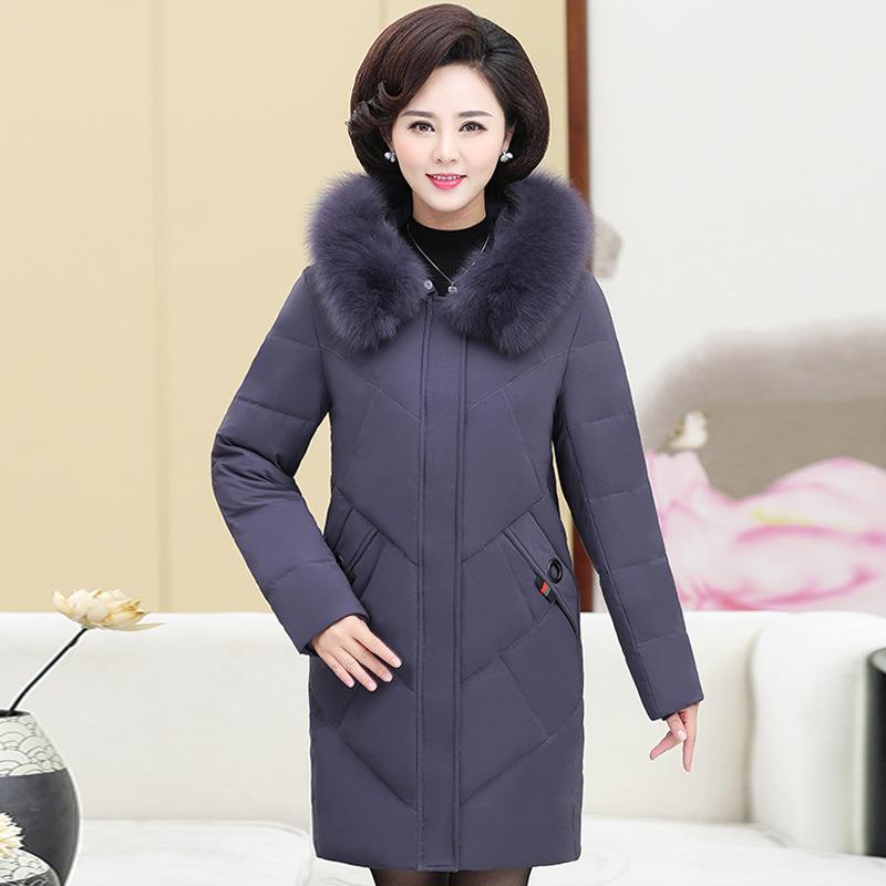 2024 Женская зимняя пуховая куртка большого размера с меховым воротником - Модная, Теплая, Утепленная, Мамин тренд.
