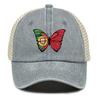 Butterfly Flag of Portugal Print Snapback Trucker Hat,Sunshade Non-Stretch Fabric Adjustable Baseball Hat