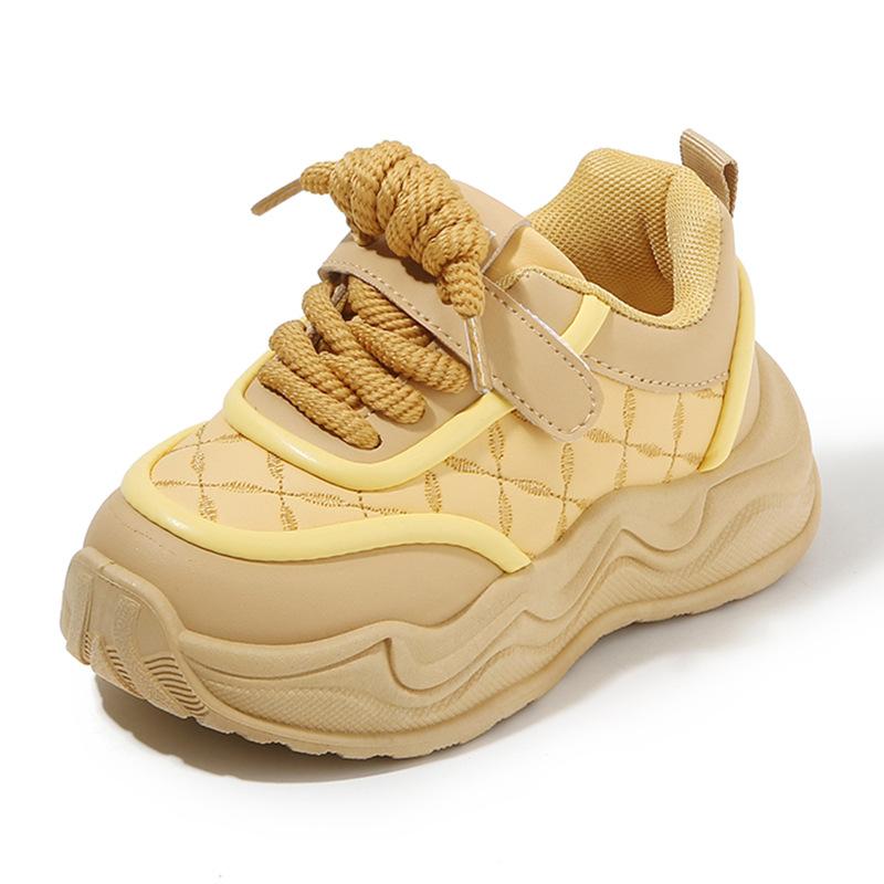 Детская спортивная обувь 2025 весна и осень новая обувь для пап для мальчиков корейская версия маленькие белые туфли для девочек мягкая подошва детская повседневная обувь