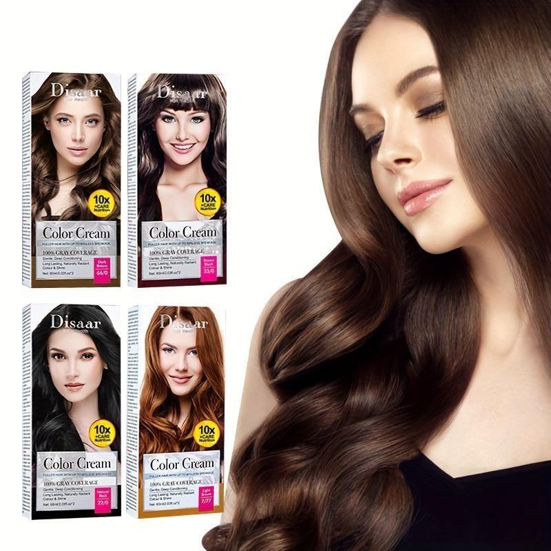 Двойной многоцветный крем для волос, меняющий цвет, который не выцветает, прост в использовании в домашних условиях и не повреждает краску для волос