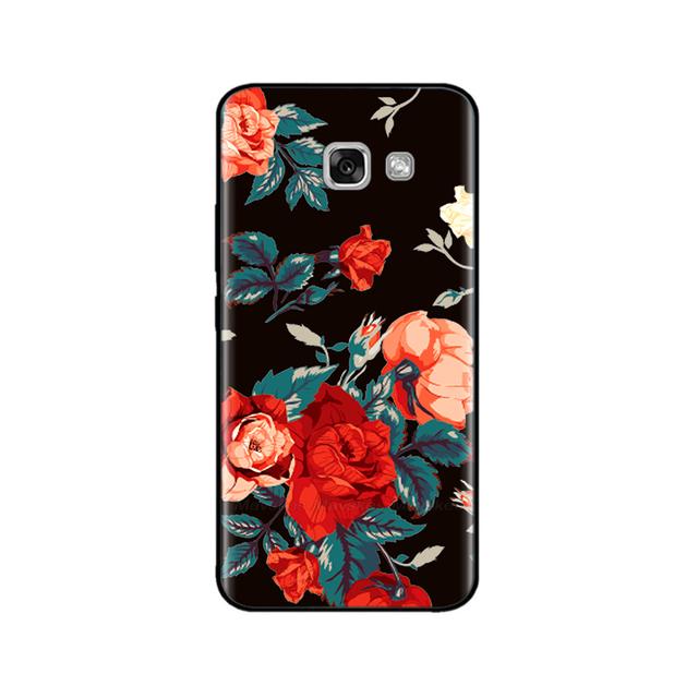 For Samsung Galaxy A3 2017 Case Silicon Soft Black Case For Samsung A7 A5 A3 2017 Case Cute Printed Tpu Bumper Phone Cover