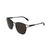 Alexander Mcqueen Square Frame Metal Sunglasses Black Black Grey