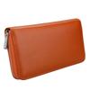 Large Capacity Genuine Leather Wallet Multiple Slots Zippered Credit Card Holder Accordion Design Multi-Card Card Storage Bag