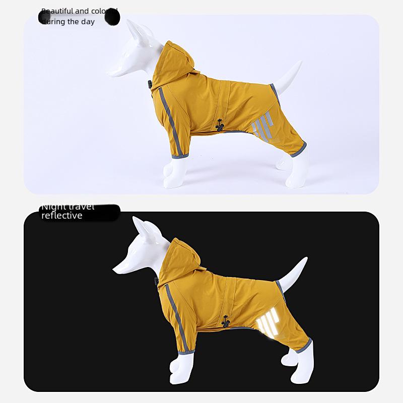 Водонепроницаемый дождевик для четвероногих собак всех размеров - Дождевик для домашних животных на открытом воздухе