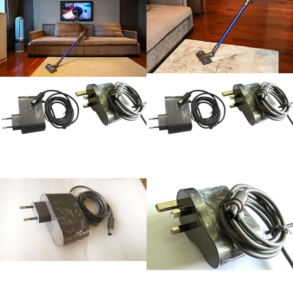 Зарядное устройство для пылесоса Dyson с индикатором для совместимости с напряжением ЕС и Великобритании