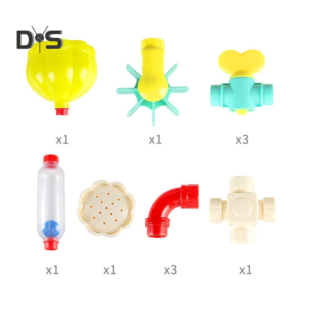 Играйте с собой DIY Сборка водопроводной трубы Водяное колесо Распыление Ванна Игрушка Душевая ванна