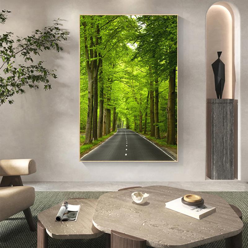 Forest Tree Posters and Prints Canvas Painting Nature Landscape Modern Wall Art Pictures for Living Room Home Decor No Frame