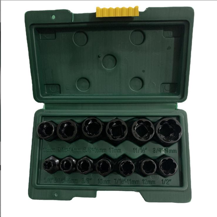 Набор из 14 экстракторов гаек и винтов для поврежденных и некомплектных крепежей