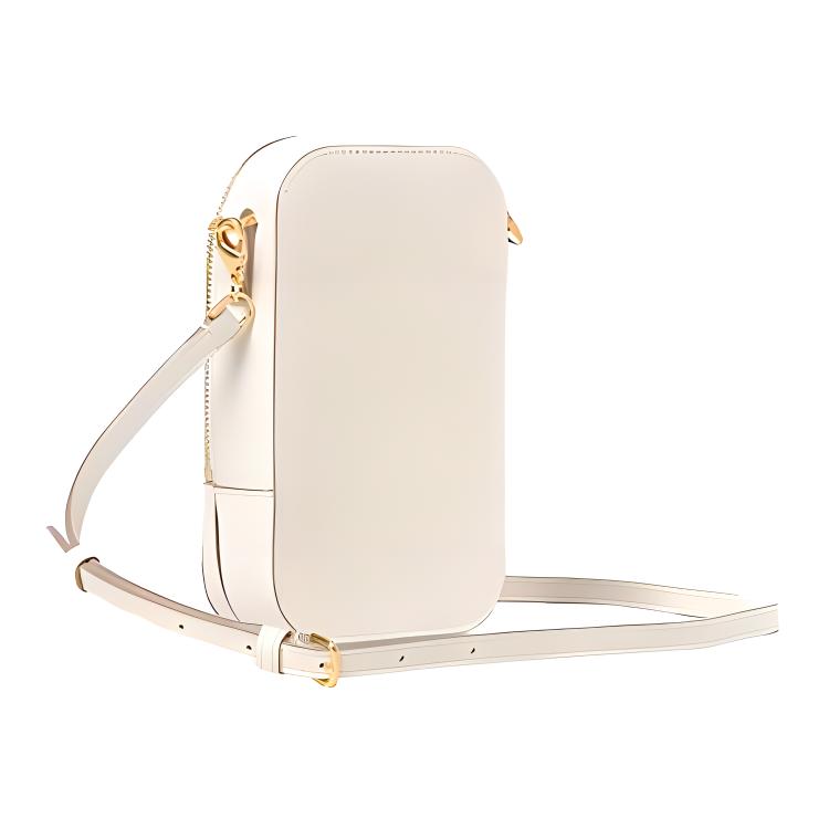 Bally BEMAL Логотип Застежка-молния Кожаная Мини-сумка на плечо Crossbody Женские сумки Бежевый 6301942