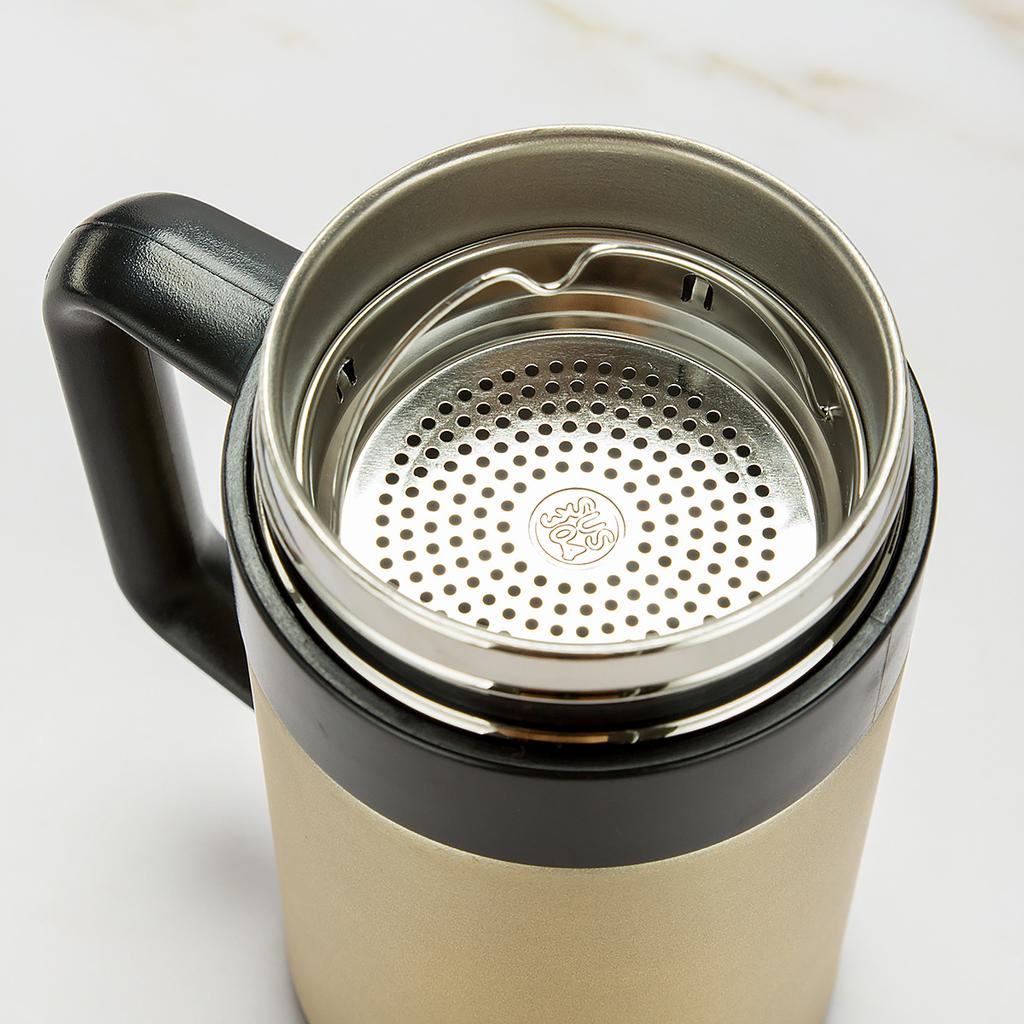 Stainless Steel Thermos Cup Gift Men's Business Office Cup with Handle Filter Tea Cup