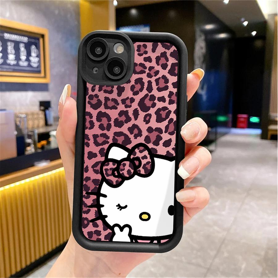 Аниме Х-елло К-итти Милый чехол для телефона для iPhone 16 15 Pro Max 13 12 11 Pro 14ProMax 16Plus XS Max XR 7 8 SE 16e Мягкий чехол