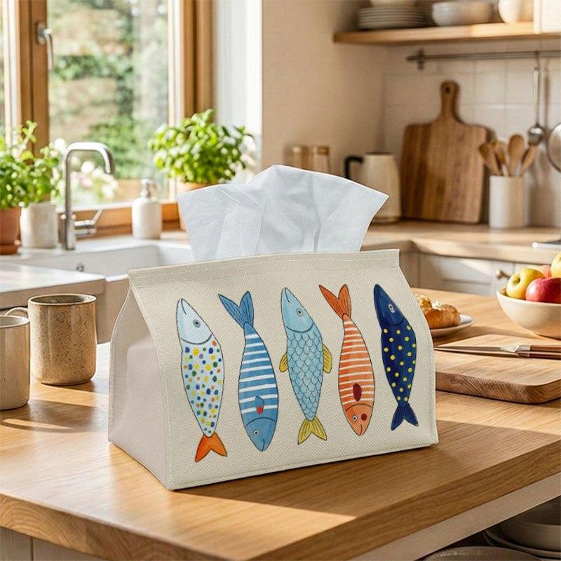 1pc Animal Tissue Box Multifunctional, Fish Row Suitable for Home, Parties, And Car Decoration. This Decorative Tissue Paper Organizer Is Perfect for