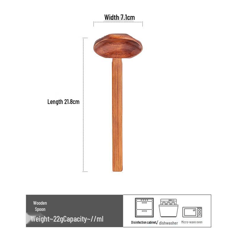 Японская деревянная длиннорукая суповая ложка Ruhan (2-Pack)