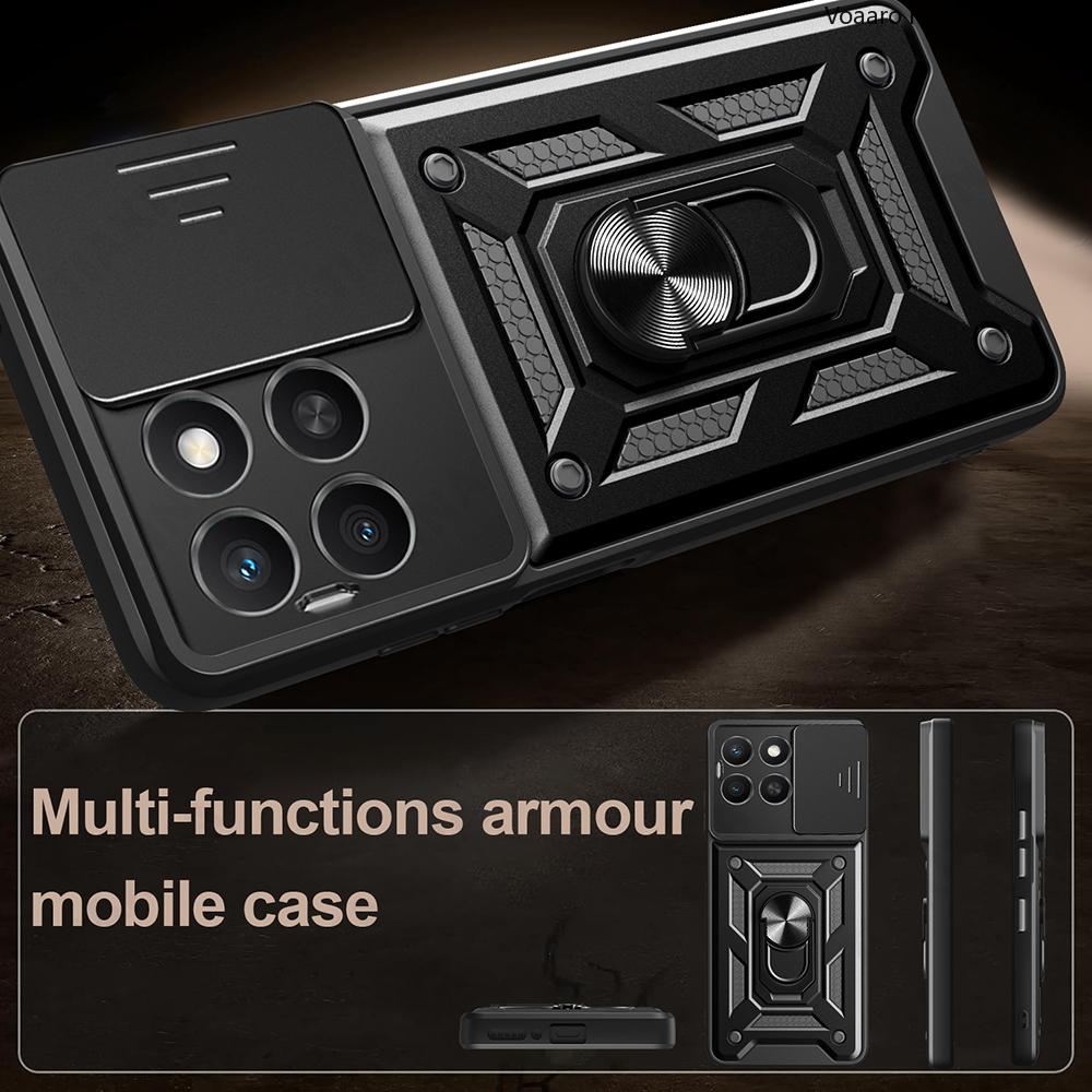 Чехол-накладка Slide Lens Armor для Honor X6C 4G, чехол для Honor X8C X7C X5B X5 Plus, чехол с магнитной кольцевой подставкой, противоударная крышка