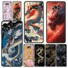 Чехол для телефона для Xiaomi Poco X6 X5 X4 Pro 5G X3 NFC F5 F4 M5 M4 M3 F3 GT C51 C50 C55 Черный Чехол Иллюзорный Цвет Китайский Дракон