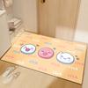 Симпатичный коврик для ванной комнаты с диатомовым покрытием, впитывающий грязь, нескользящий, быстросохнущий, для туалета, коврик для двери унитаза, ковер