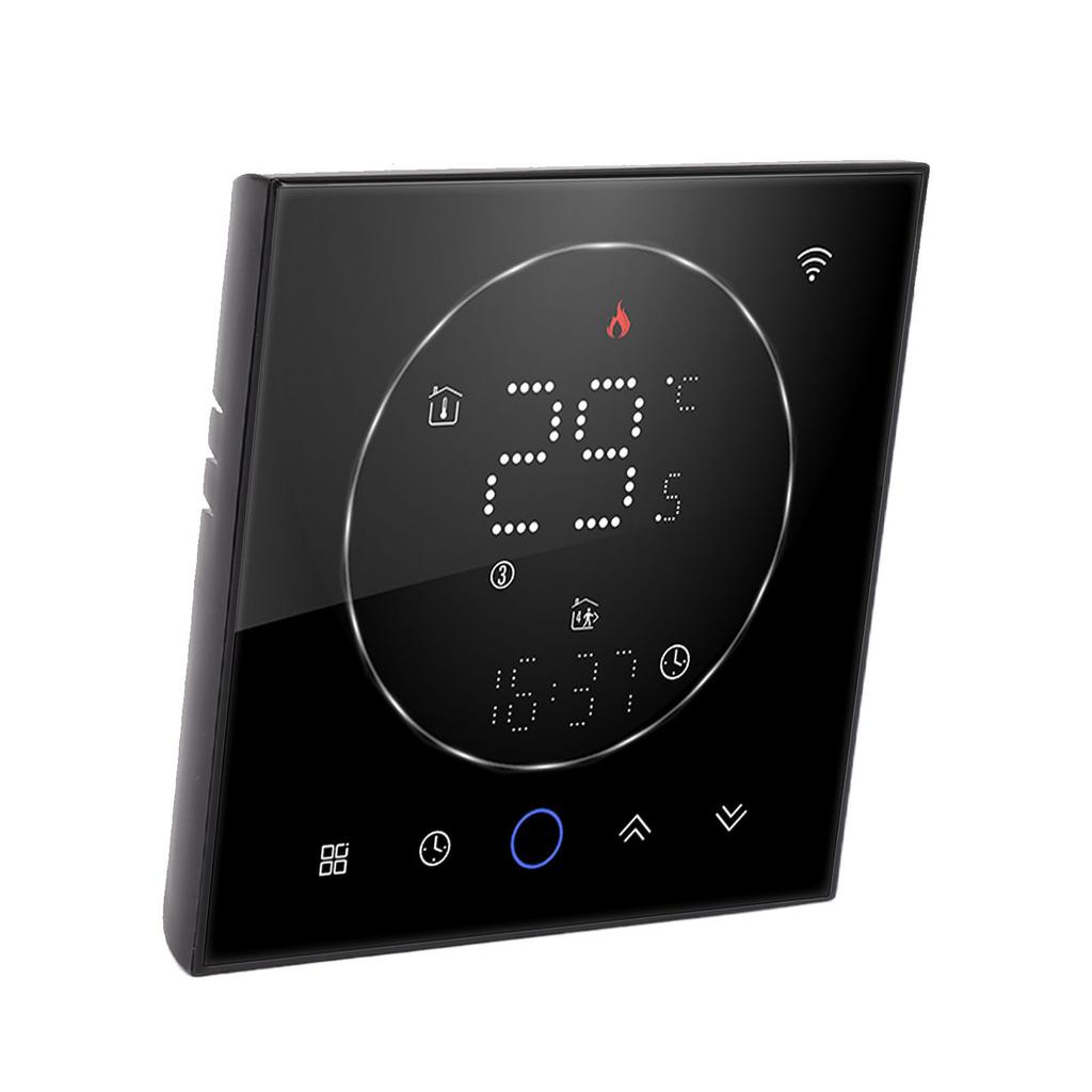 Programmable Smart Home Thermostat AC95.240V Voice Control LED Screen IP20 Energy Saving Smart WiFi Thermostat for Electric Heating