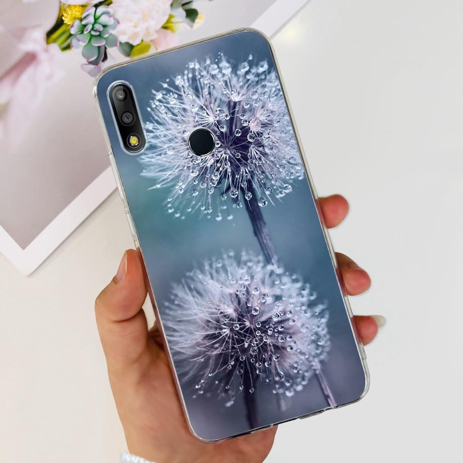 Phone Case For Asus Zenfone Max Pro M2 ZB631KL ZB633KL Silicone Soft Cover Transparent  Capa Flower Jelly Girl Bumper asus ZB631
