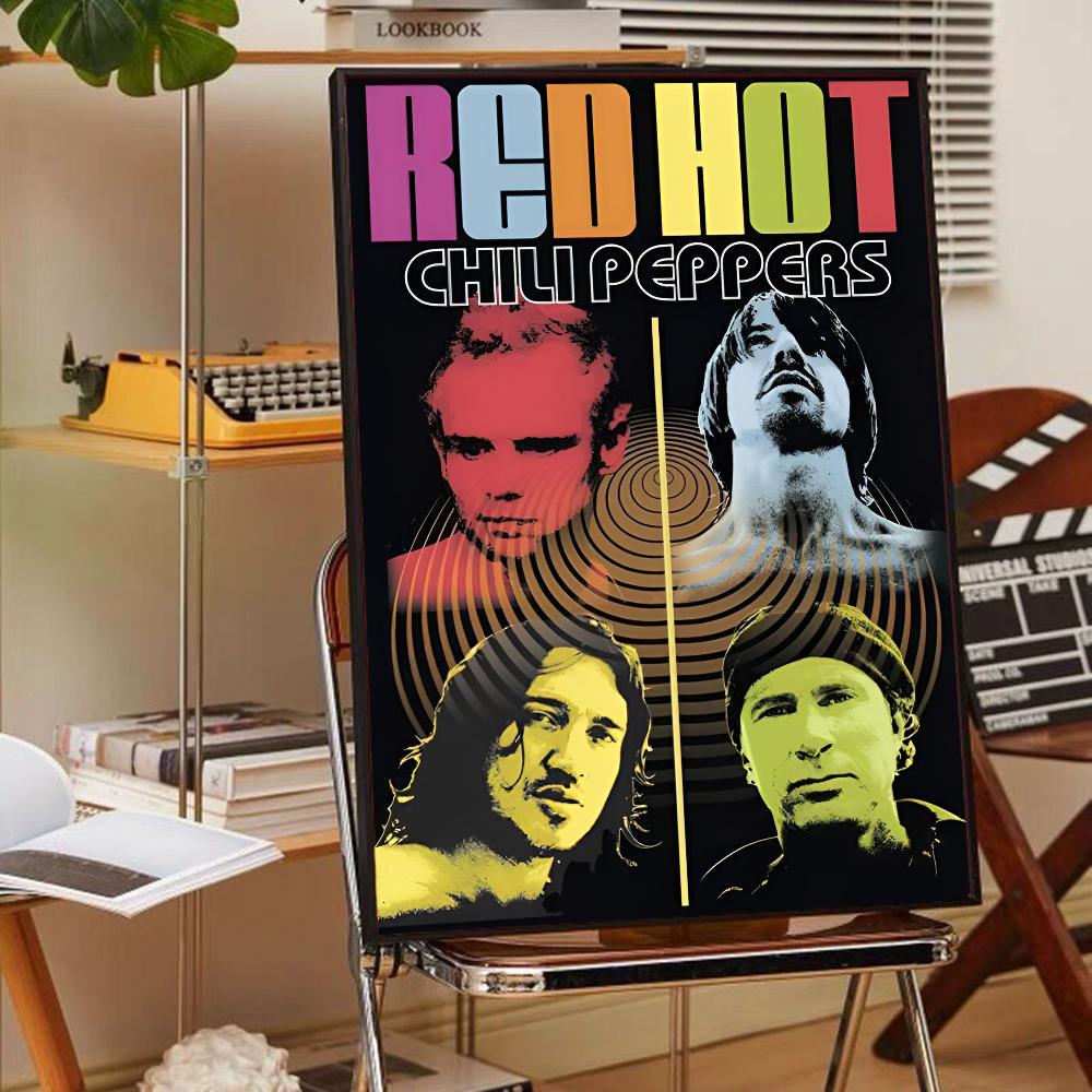 R-Red Hot-Chili Peppers Аниме Постеры Липкие Декорации Картина Настенная Живопись Белый Крафт Бумага Настенный Декор