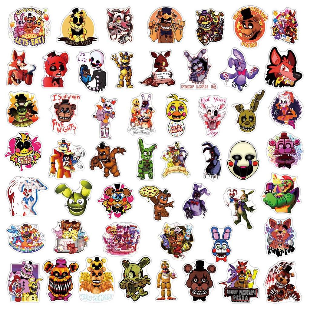 Fnaf Security Breach Мультяшная Игра Аниме Наклейки Для Багажа И Телефона