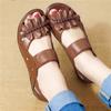 Soft and Comfortable Bottom Women's Flat Sandals Non-slip Simple Casual Style Work Shoes Artificial Leather Summer