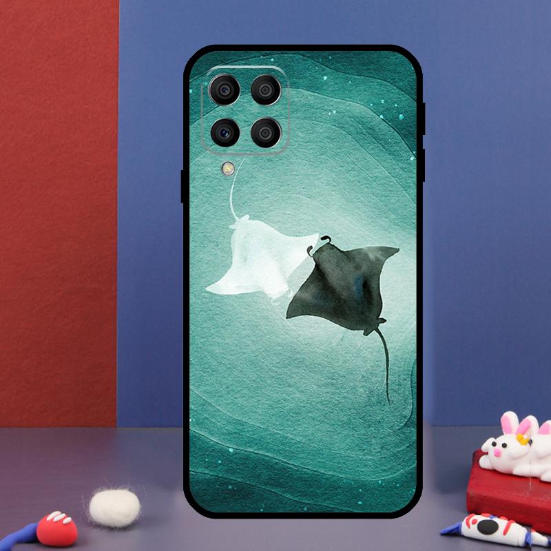 Чехол для телефона Samsung Galaxy M15 M55 M33 M13 M23 M53 M31 M51 M14 M34 M54 M20 M30s M52 M32 с изображением ската