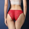 Vintage Lace Panties Soild Color Breathable Underwear Women French Sexy Lace Bow Lingerie Female Mid-waist Thin Mesh Briefs XXL