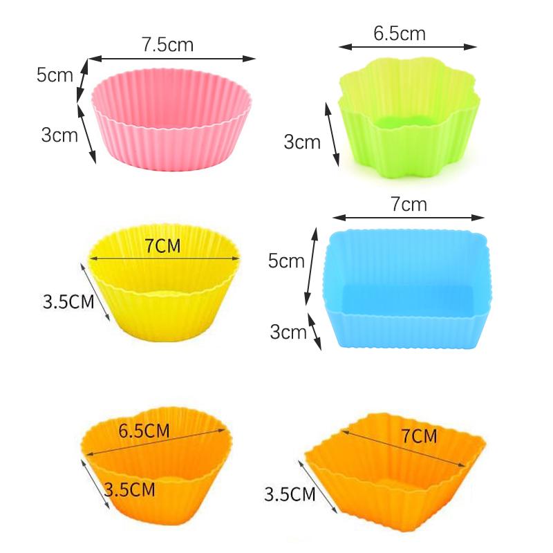 3Pcs Bento Divider Cup Easy Clean Mould Reusable Cake Mold Dessert Sushi Separate Storage Accessories Food Lunch Box Liner