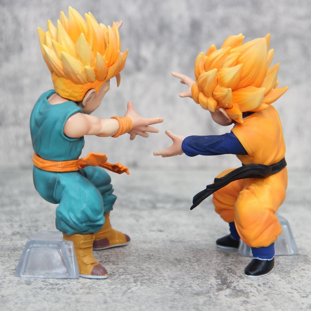 Фигурка Сон Гохана и Транкса из аниме Dragon Ball, 15 см, ПВХ, статуэтка, модель, украшение, коллекционная кукла, игрушка, подарок.