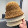 Осенне-зимние шапки для женщин, новые классические простые шерстяные овечьи шапки-ведро, теплая рыболовная шапка, универсальная модная японская женская панама