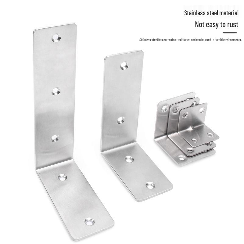 L-Shaped 90-Degree Stainless Steel Angle Bracket for Furniture