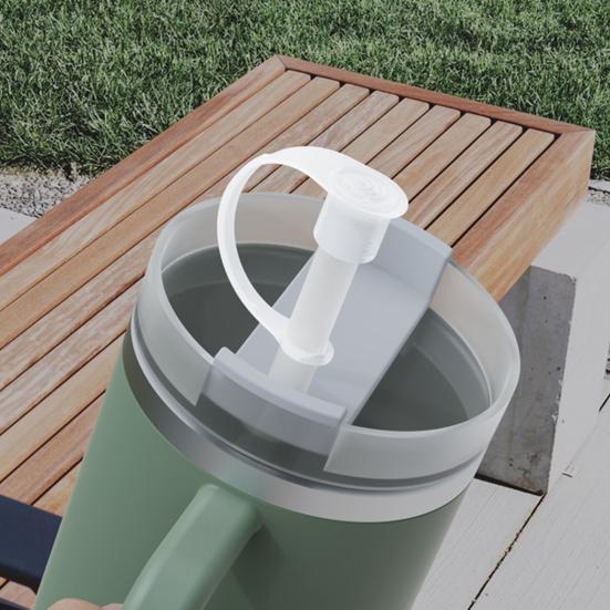 4 шт., набор силиконовых соломенных чехлов для стаканов на 20 унций, 30 унций, 40 унций, легко чистящиеся, милые прочные соломенные шляпы-топперы