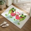 two frogs Floor Mat Soft Flannel Non-Slip Door Mat - Thickened Rug for Living Room Home Decor
