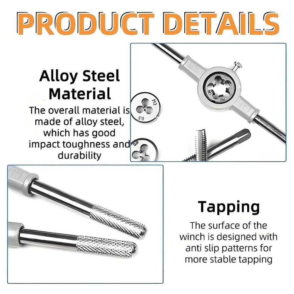 Многофункциональный набор метчиков и плашек Регулируемый Компактный Экстрактор винтов Ремонтные инструменты Мощный захват Экстрактор сломанных винтов