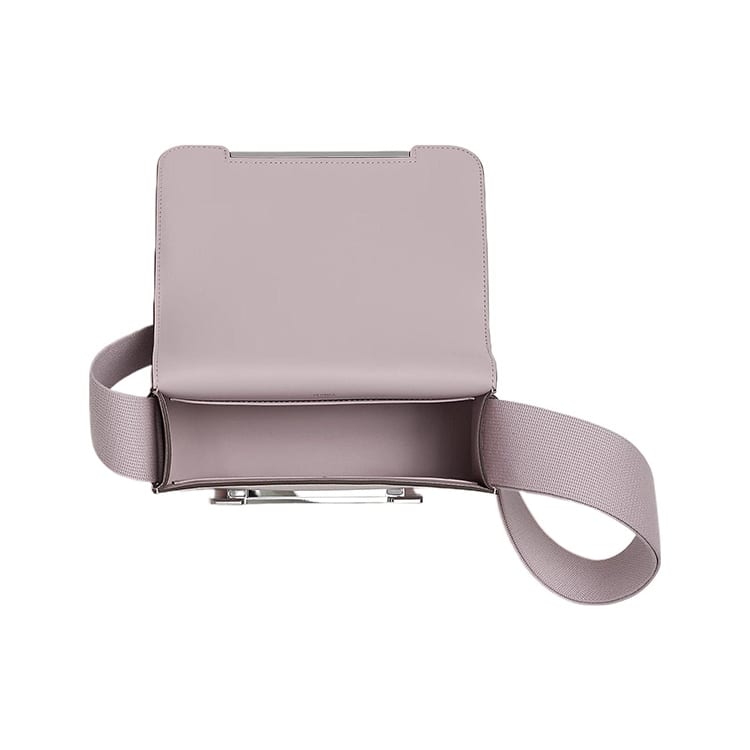 HERMES Geta Silver Tone Buckle Mysore Goat Skin Wooden Clog Bag, Shoulder Bag, Crossbody Bag 22 Women's Light Purple H083052CKBA