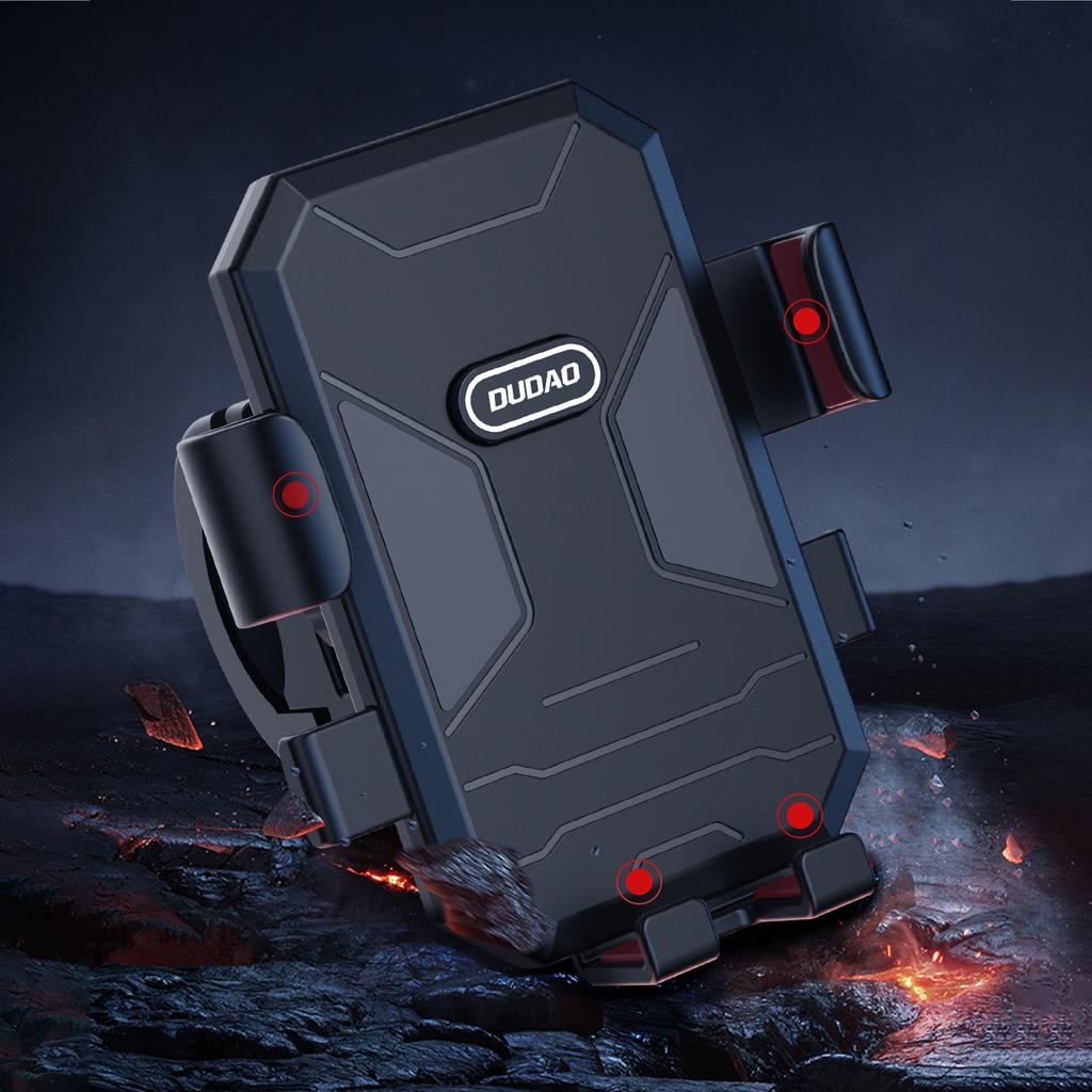 Универсальное крепление для телефона на велосипед и мотоцикл Dudao F7C - Черный