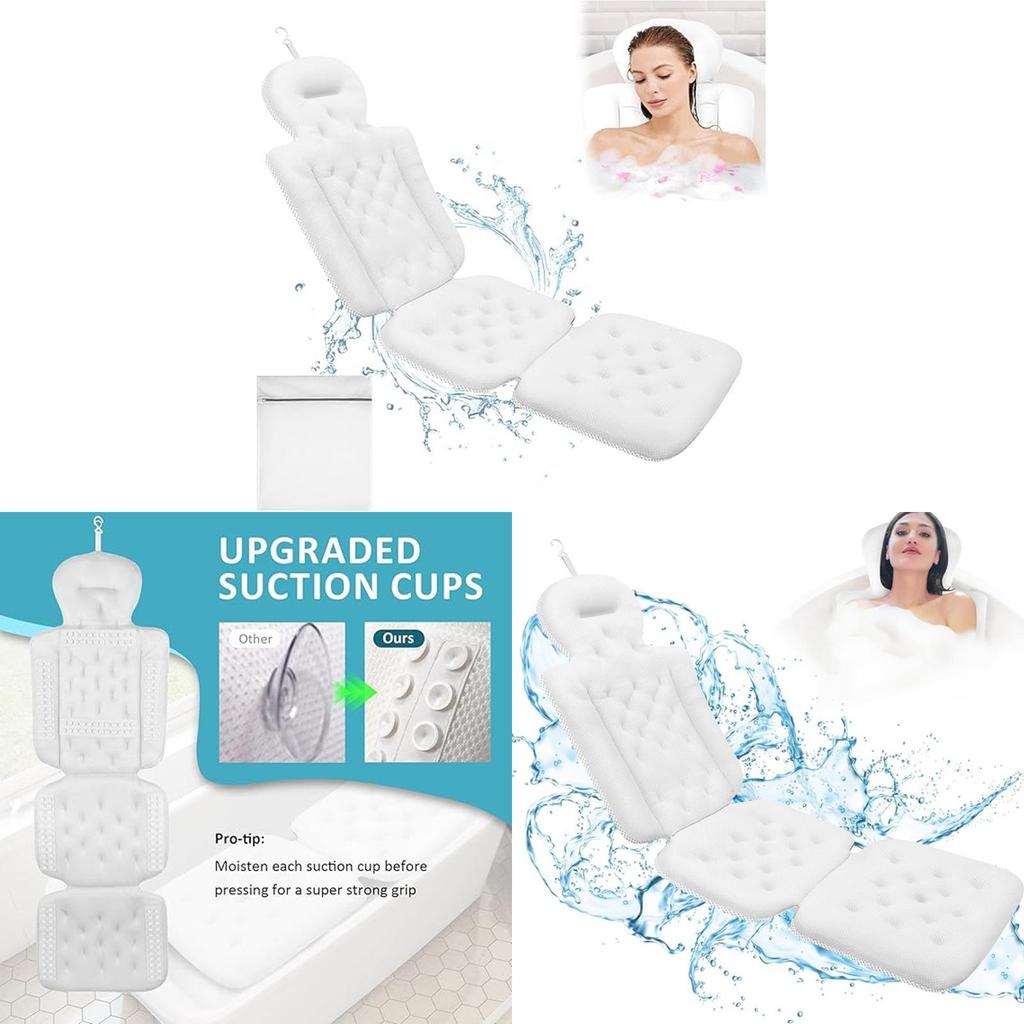 Bathtub Antislip Pillow With Polyester Cover For Comfort And Safety In Home Bathing